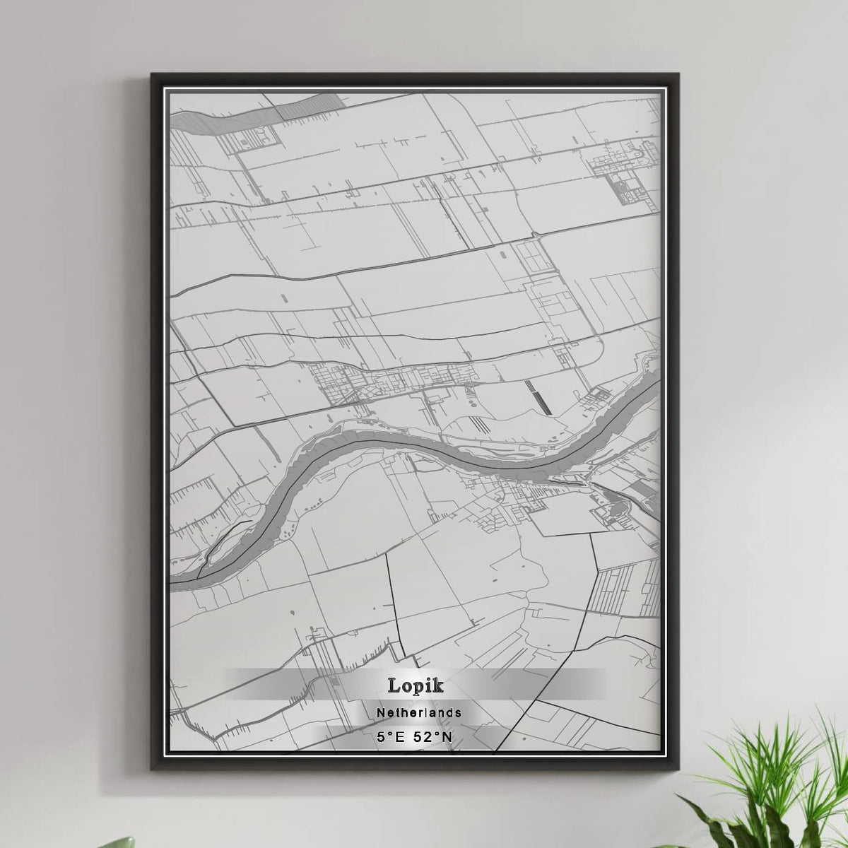 ROAD MAP OF LOPIK, NETHERLANDS BY MAPBAKES