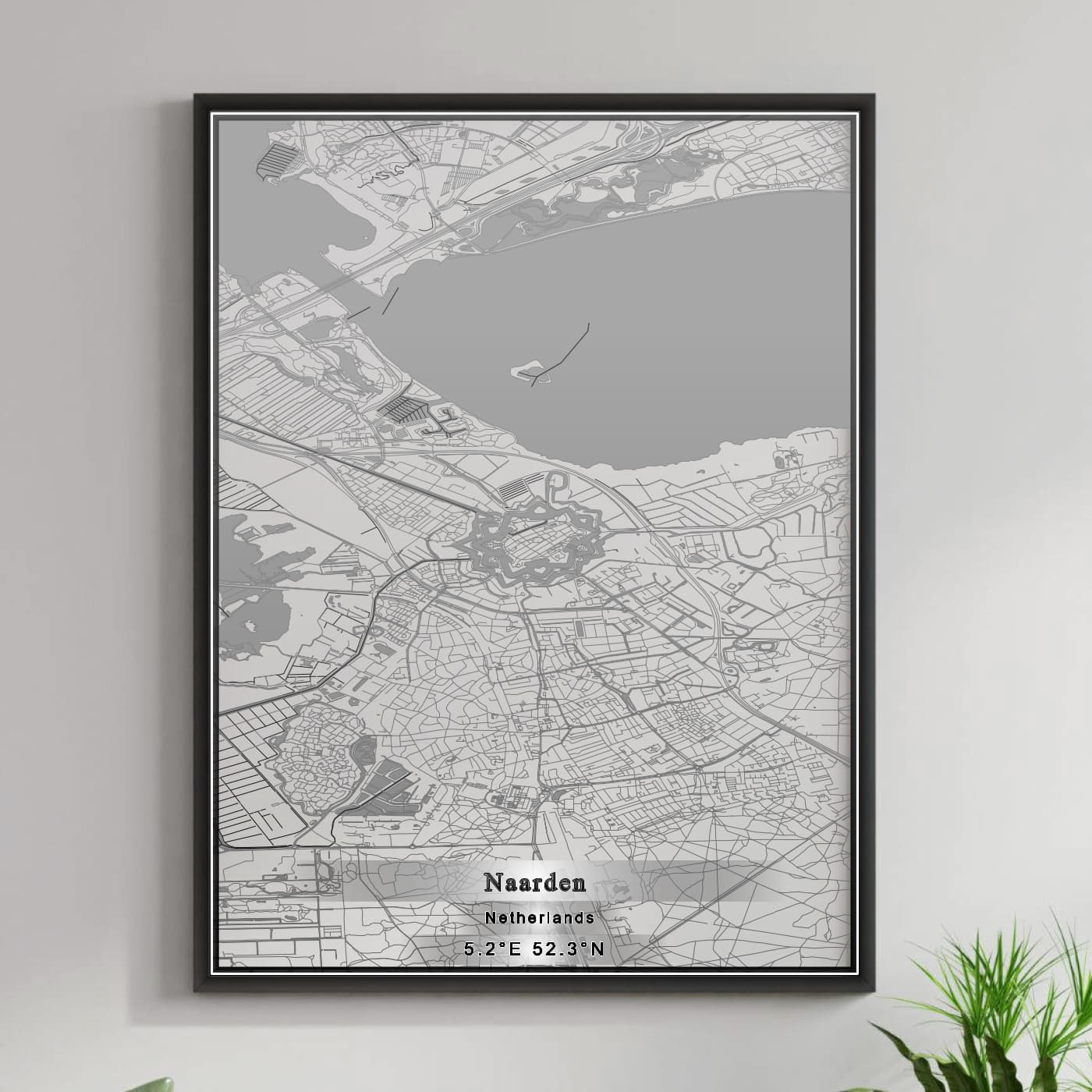 ROAD MAP OF NAARDEN, NETHERLANDS BY MAPBAKES