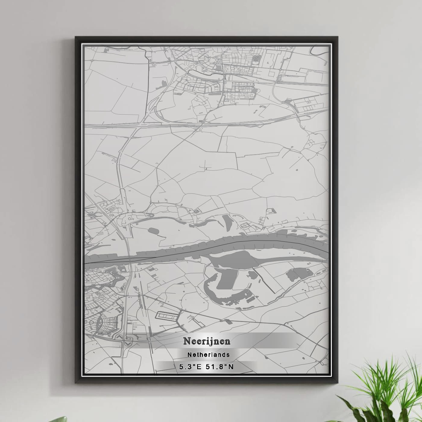 ROAD MAP OF NEERIJNEN, NETHERLANDS BY MAPBAKES