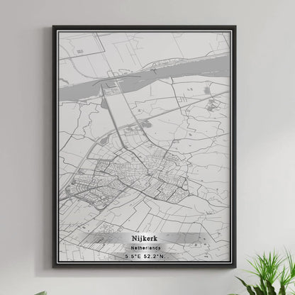 ROAD MAP OF NIJKERK, NETHERLANDS BY MAPBAKES