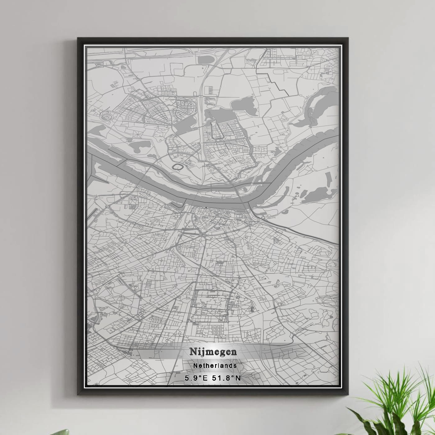 ROAD MAP OF NIJMEGEN, NETHERLANDS BY MAPBAKES