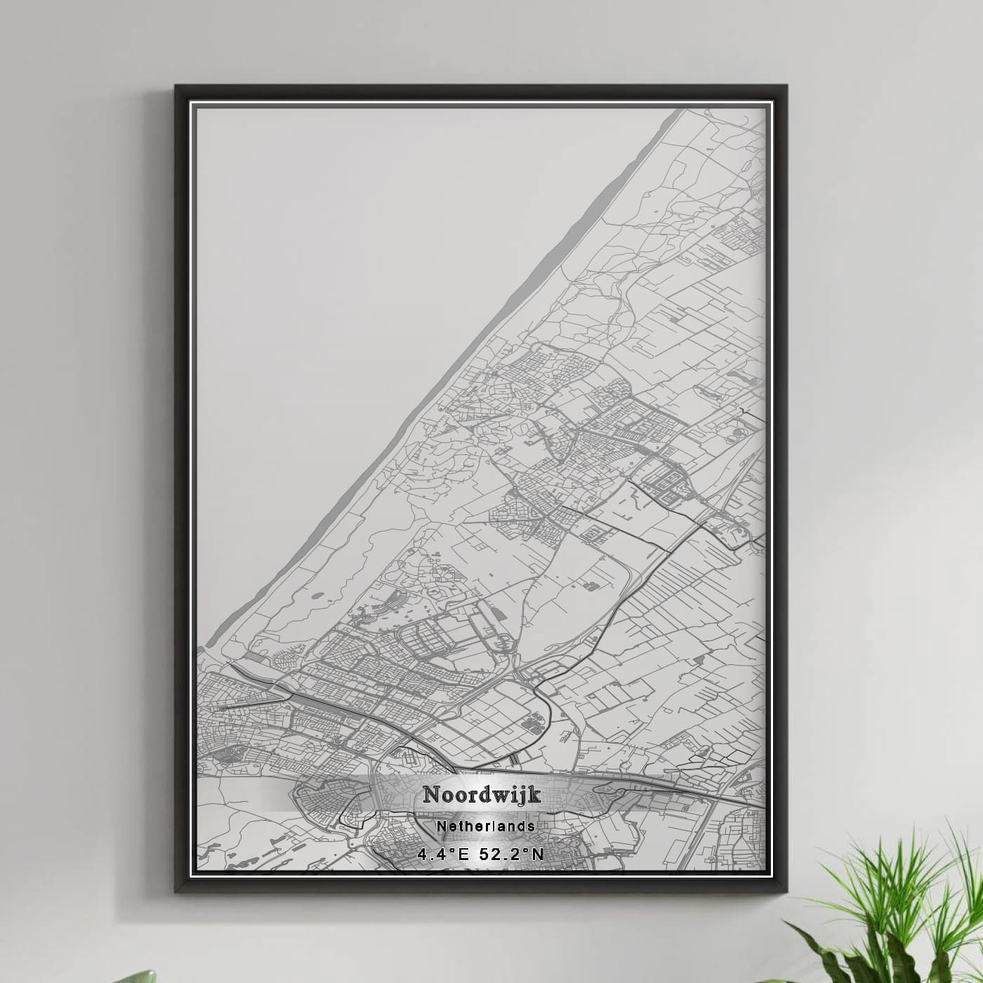 ROAD MAP OF NOORDWIJK, NETHERLANDS BY MAPBAKES