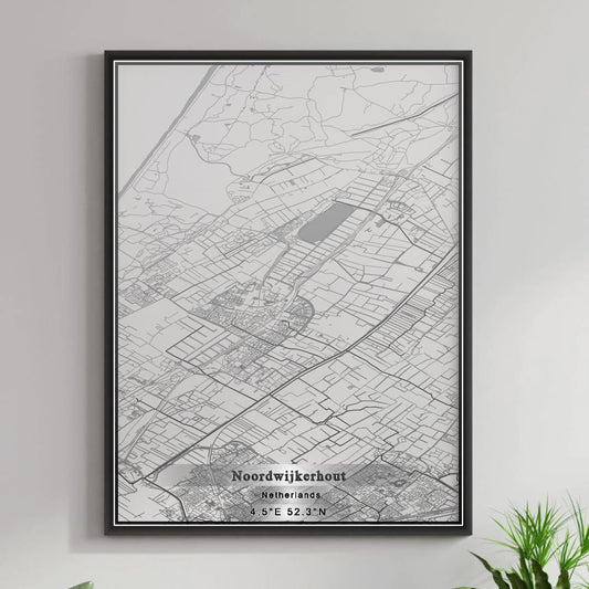 ROAD MAP OF NOORDWIJKERHOUT, NETHERLANDS BY MAPBAKES