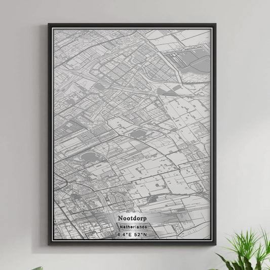 ROAD MAP OF NOOTDORP, NETHERLANDS BY MAPBAKES