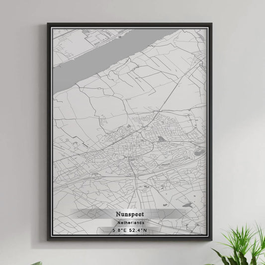 ROAD MAP OF NUNSPEET, NETHERLANDS BY MAPBAKES