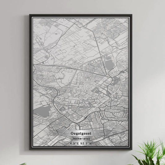 ROAD MAP OF OEGSTGEEST, NETHERLANDS BY MAPBAKES