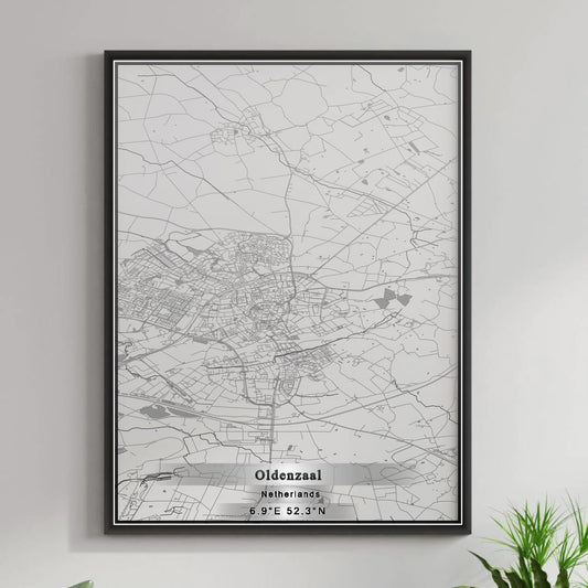 ROAD MAP OF OLDENZAAL, NETHERLANDS BY MAPBAKES