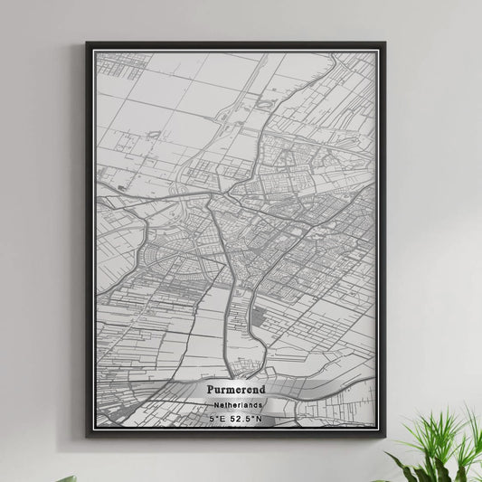 ROAD MAP OF PURMEREND, NETHERLANDS BY MAPBAKES