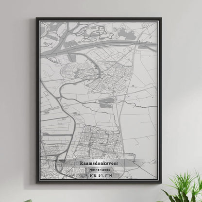 ROAD MAP OF RAAMSDONKSVEER, NETHERLANDS BY MAPBAKES