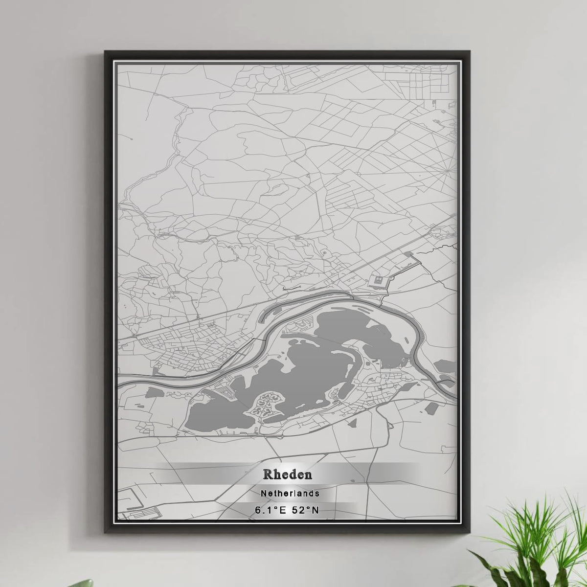 ROAD MAP OF RHEDEN, NETHERLANDS BY MAPBAKES