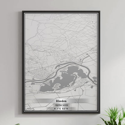 ROAD MAP OF RHEDEN, NETHERLANDS BY MAPBAKES
