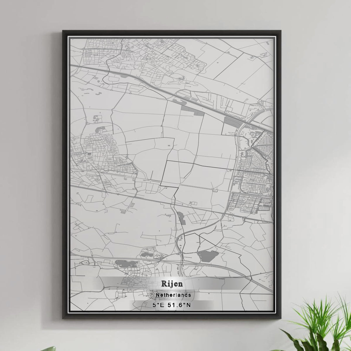 ROAD MAP OF RIJEN, NETHERLANDS BY MAPBAKES