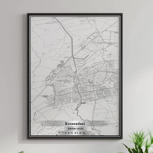 ROAD MAP OF ROOSENDAAL, NETHERLANDS BY MAPBAKES