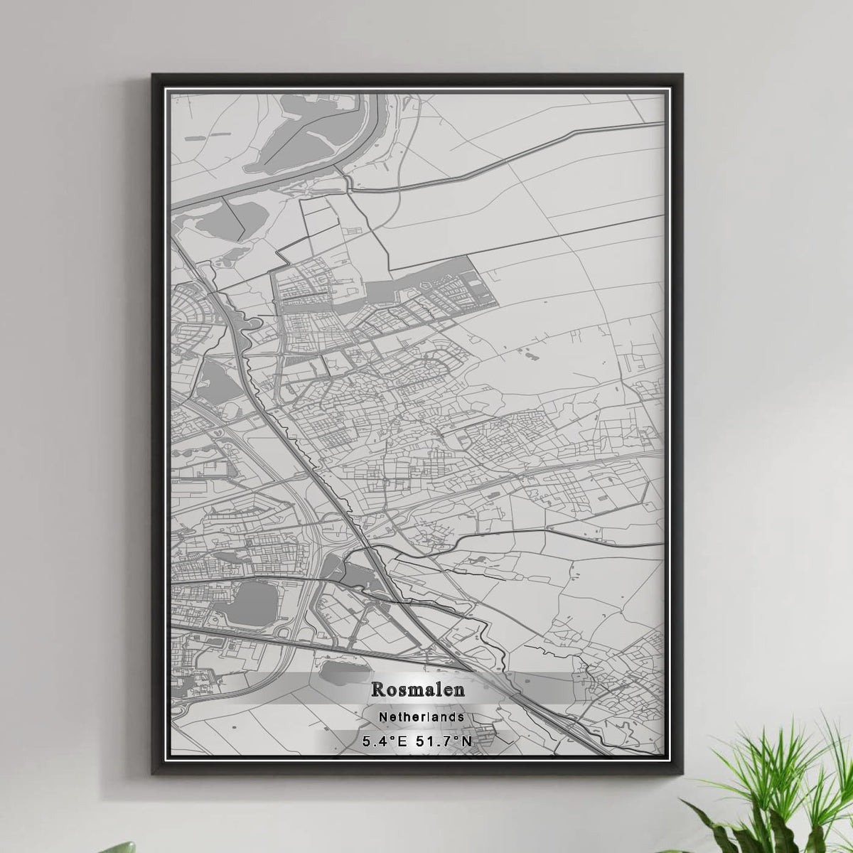 ROAD MAP OF ROSMALEN, NETHERLANDS BY MAPBAKES