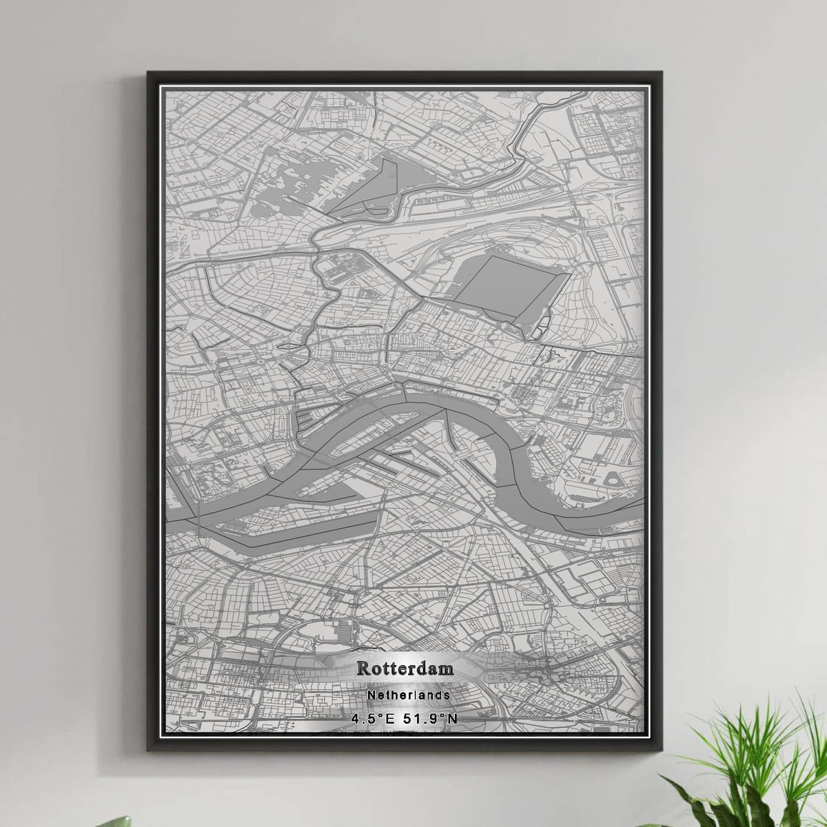 ROAD MAP OF ROTTERDAM, NETHERLANDS BY MAPBAKES