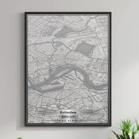 ROAD MAP OF ROTTERDAM, NETHERLANDS BY MAPBAKES