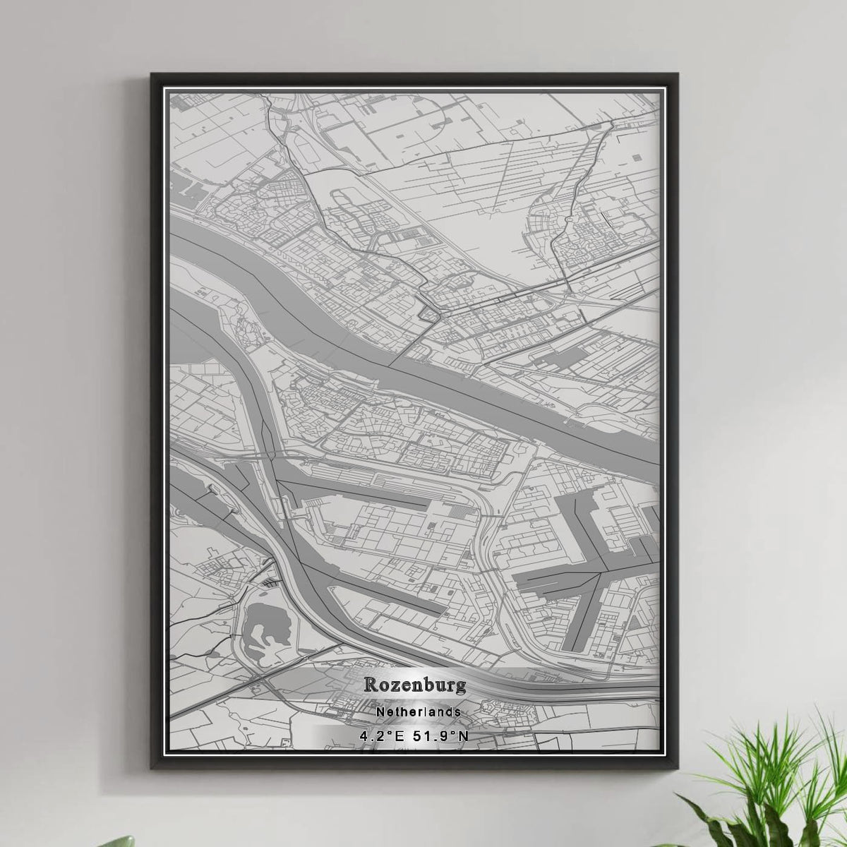 ROAD MAP OF ROZENBURG, NETHERLANDS BY MAPBAKES