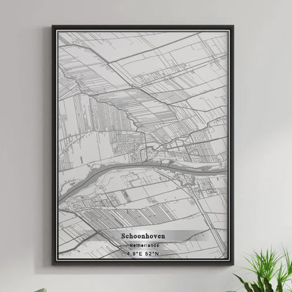 ROAD MAP OF SCHOONHOVEN, NETHERLANDS BY MAPBAKES