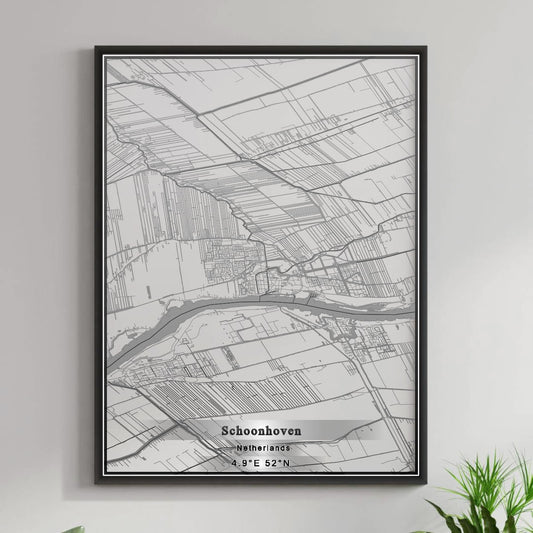 ROAD MAP OF SCHOONHOVEN, NETHERLANDS BY MAPBAKES