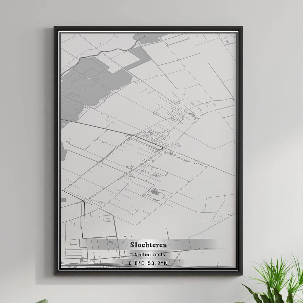 ROAD MAP OF SLOCHTEREN, NETHERLANDS BY MAPBAKES