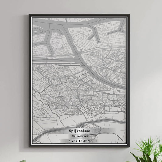 ROAD MAP OF SPIJKENISSE, NETHERLANDS BY MAPBAKES
