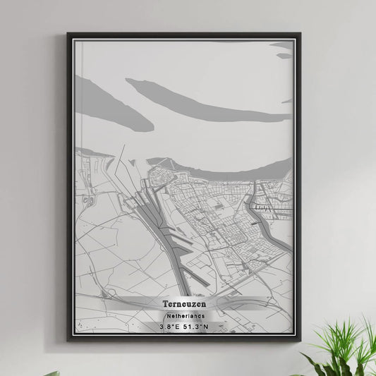 ROAD MAP OF TERNEUZEN, NETHERLANDS BY MAPBAKES