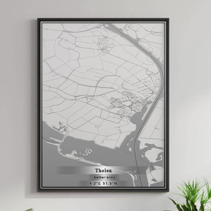 ROAD MAP OF THOLEN, NETHERLANDS BY MAPBAKES