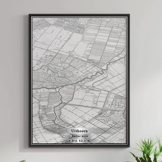 ROAD MAP OF UITHOORN, NETHERLANDS BY MAPBAKES