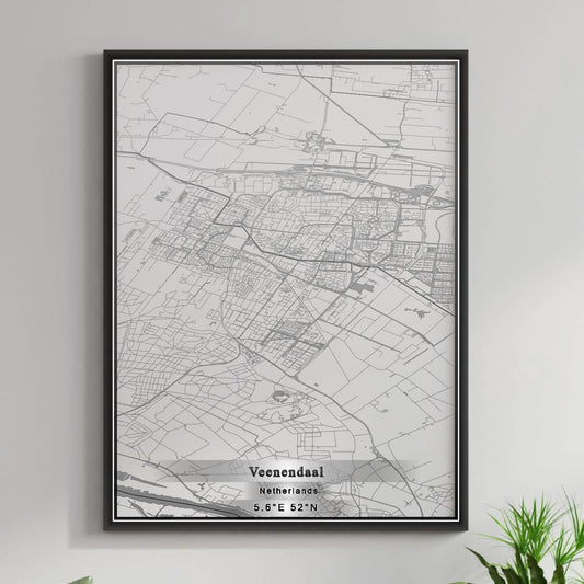 ROAD MAP OF VEENENDAAL, NETHERLANDS BY MAPBAKES