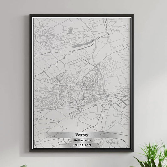 ROAD MAP OF VENRAY, NETHERLANDS BY MAPBAKES