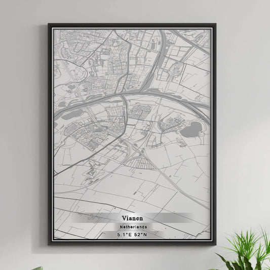 ROAD MAP OF VIANEN, NETHERLANDS BY MAPBAKES