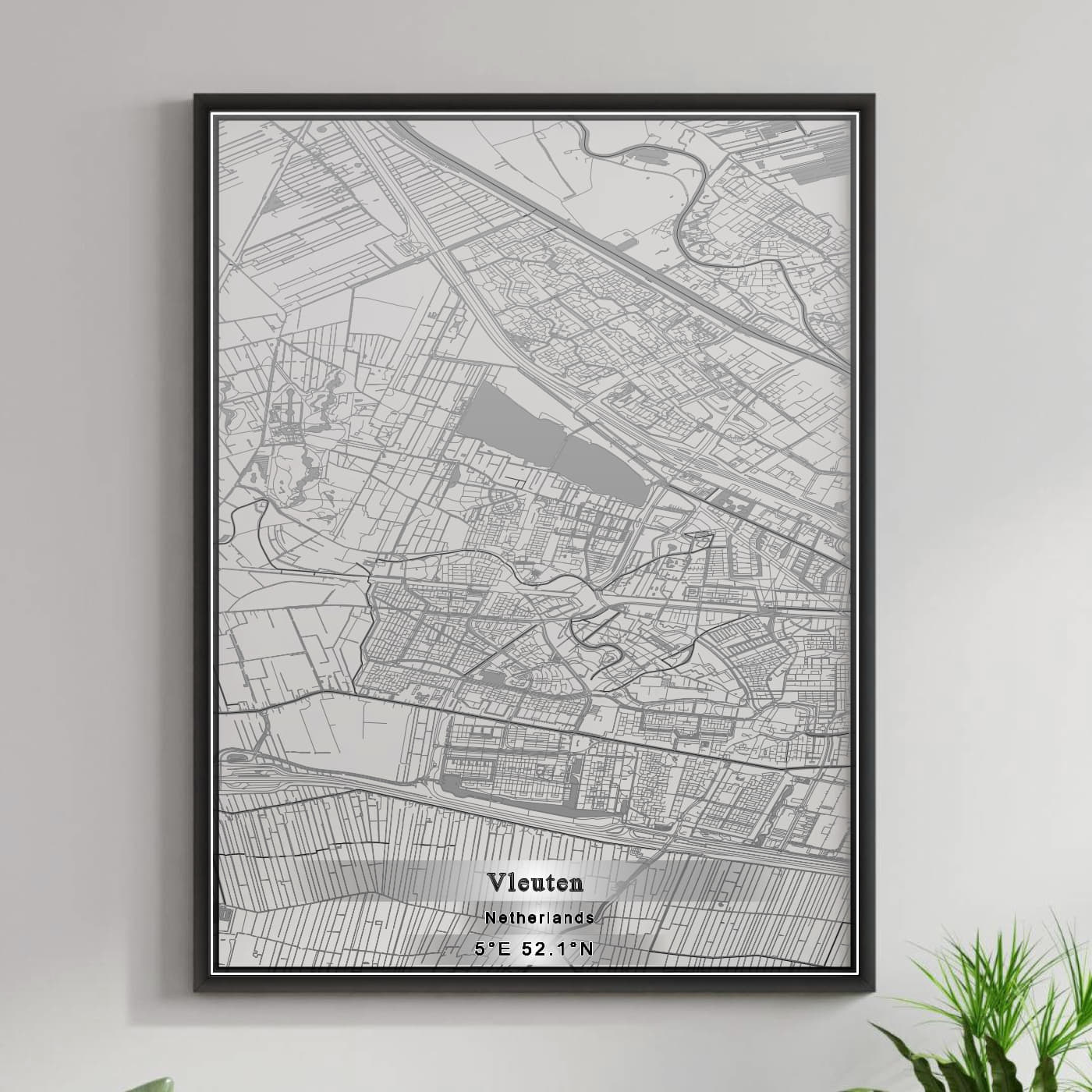 ROAD MAP OF VLEUTEN, NETHERLANDS BY MAPBAKES