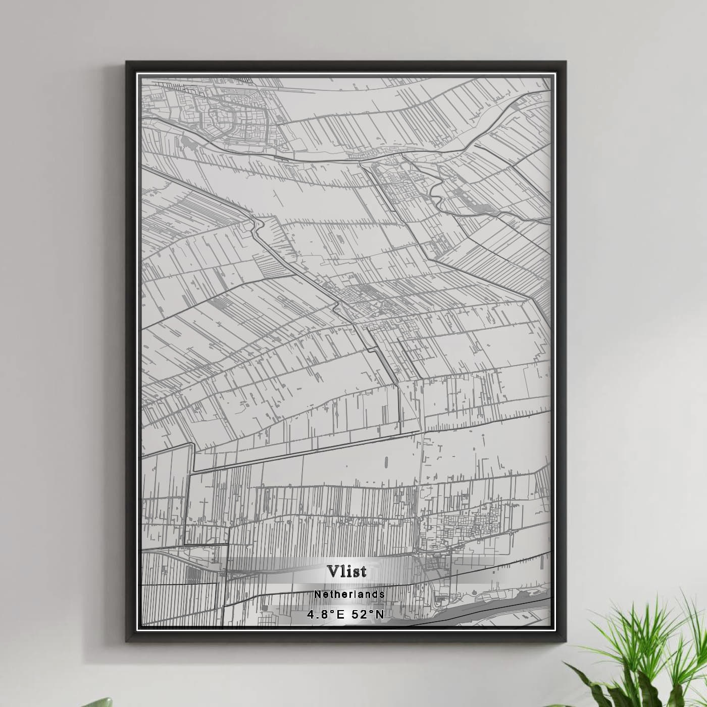 ROAD MAP OF VLIST, NETHERLANDS BY MAPBAKES