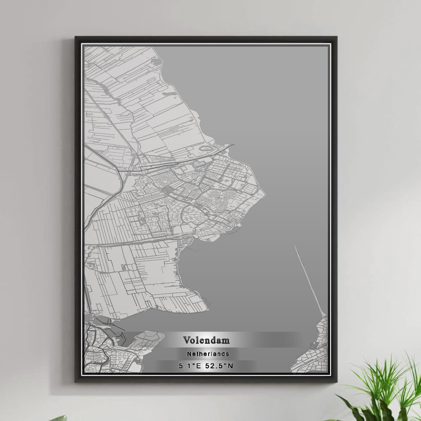 ROAD MAP OF VOLENDAM, NETHERLANDS BY MAPBAKES