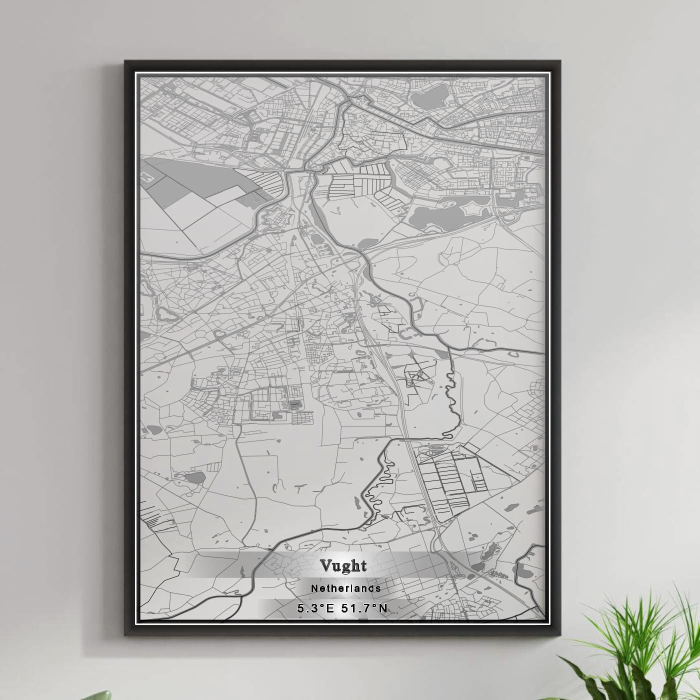 ROAD MAP OF VUGHT, NETHERLANDS BY MAPBAKES