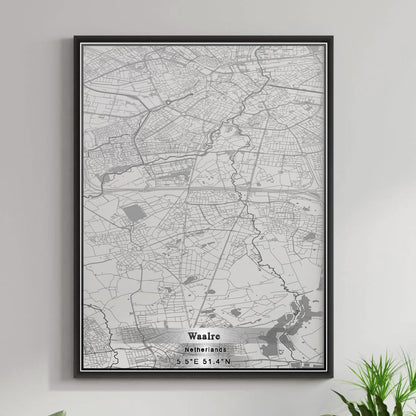 ROAD MAP OF WAALRE, NETHERLANDS BY MAPBAKES