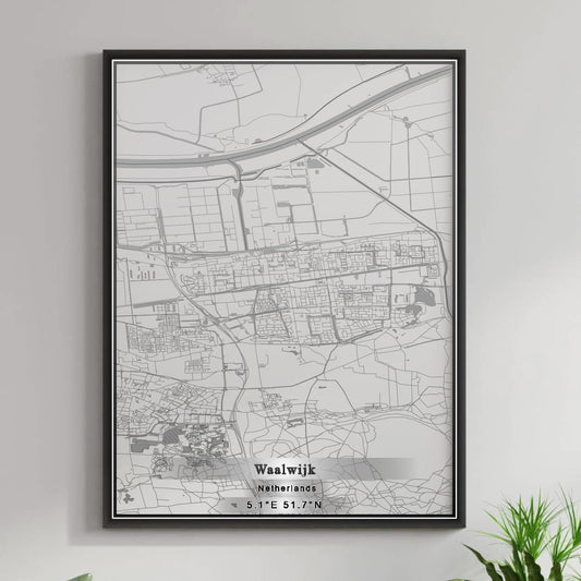 ROAD MAP OF WAALWIJK, NETHERLANDS BY MAPBAKES