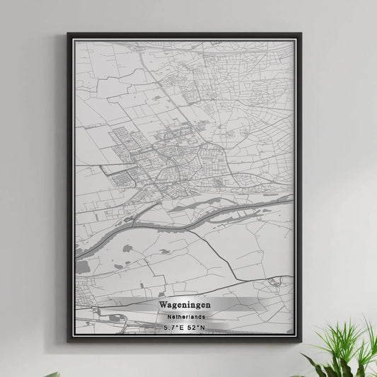 ROAD MAP OF WAGENINGEN, NETHERLANDS BY MAPBAKES