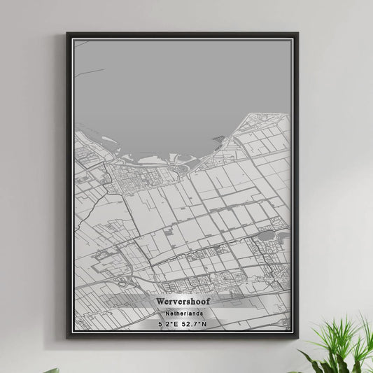 ROAD MAP OF WERVERSHOOF, NETHERLANDS BY MAPBAKES