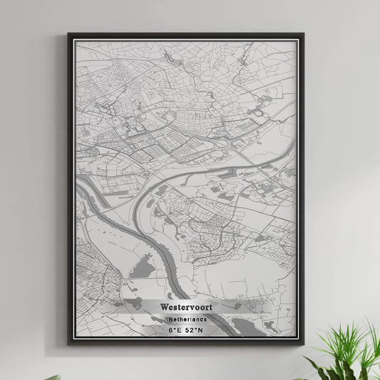 ROAD MAP OF WESTERVOORT, NETHERLANDS BY MAPBAKES