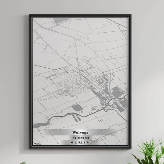ROAD MAP OF WOLVEGA, NETHERLANDS BY MAPBAKES