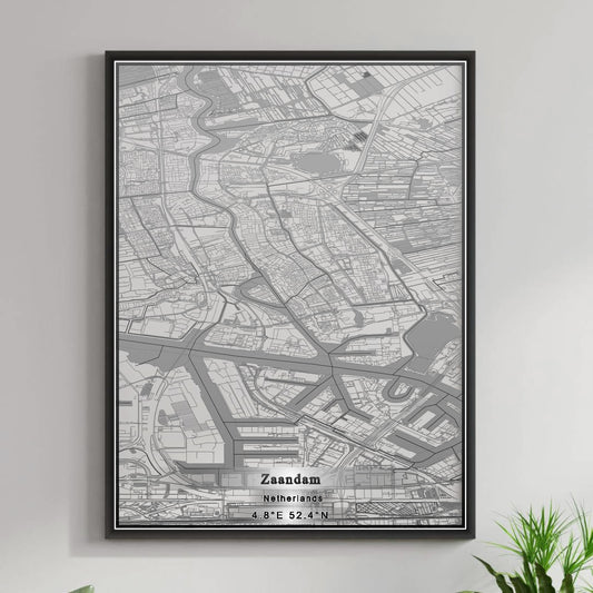 ROAD MAP OF ZAANDAM, NETHERLANDS BY MAPBAKES