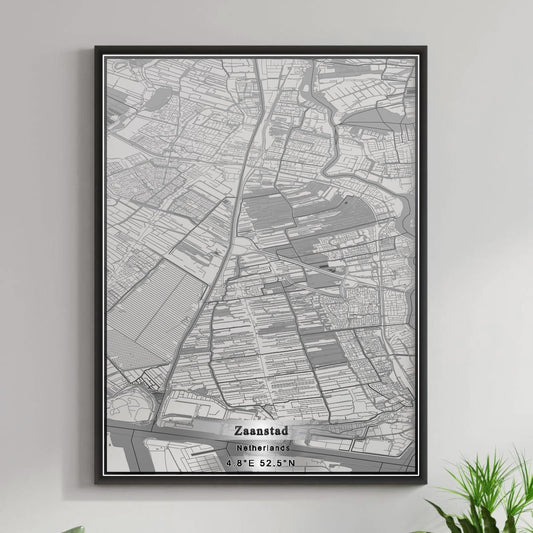 ROAD MAP OF ZAANSTAD, NETHERLANDS BY MAPBAKES