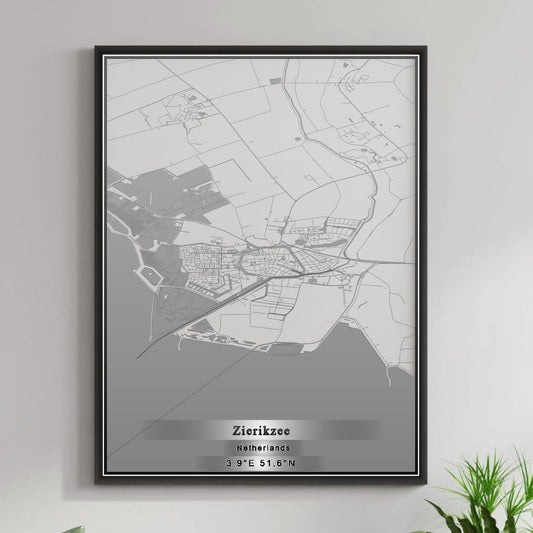 ROAD MAP OF ZIERIKZEE, NETHERLANDS BY MAPBAKES