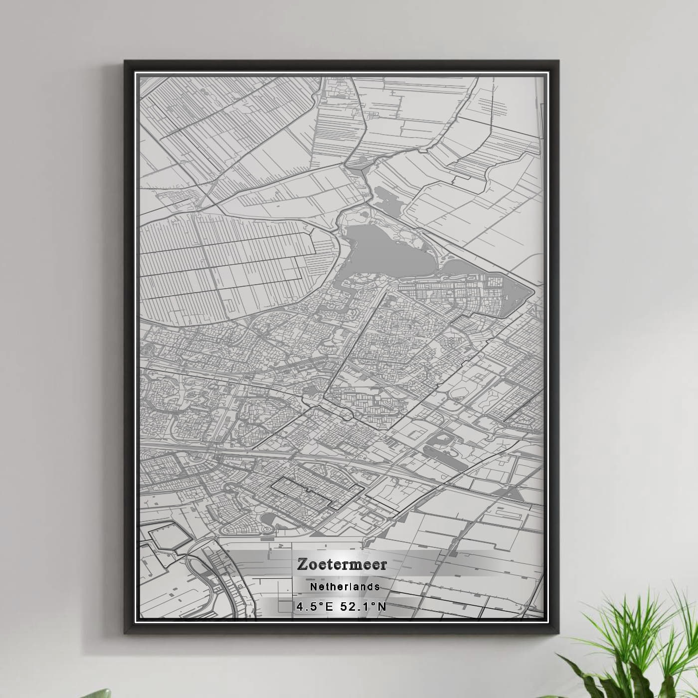 ROAD MAP OF ZOETERMEER, NETHERLANDS BY MAPBAKES