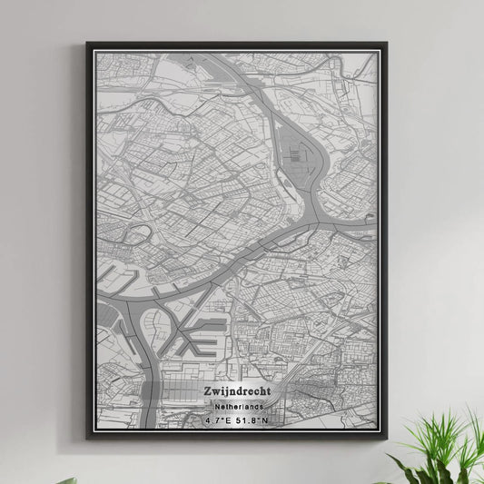 ROAD MAP OF ZWIJNDRECHT, NETHERLANDS BY MAPBAKES