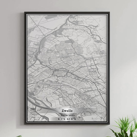 ROAD MAP OF ZWOLLE, NETHERLANDS BY MAPBAKES
