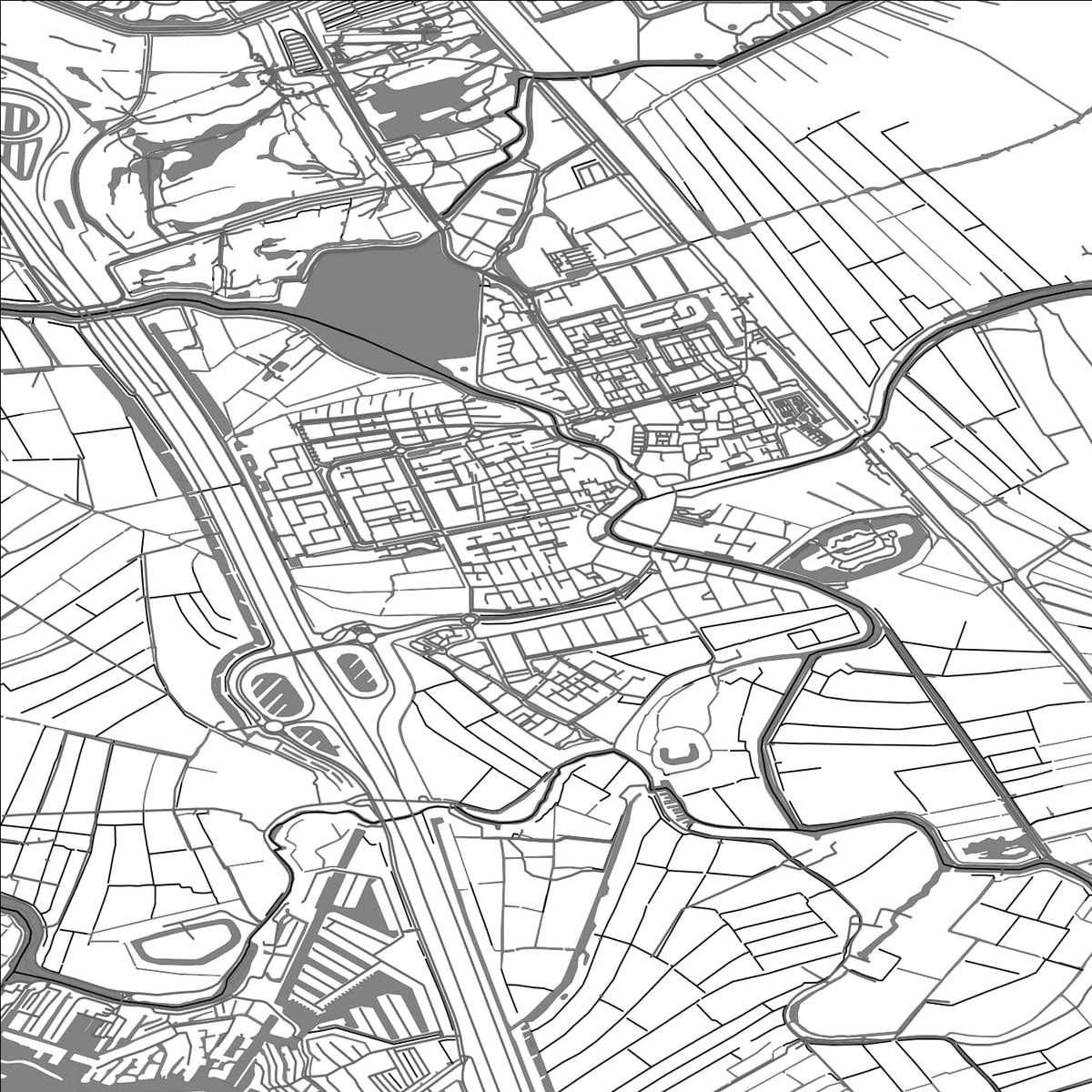 ROAD MAP OF ABCOUDE, NETHERLANDS BY MAPBAKES
