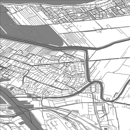 ROAD MAP OF ALBLASSERDAM, NETHERLANDS BY MAPBAKES