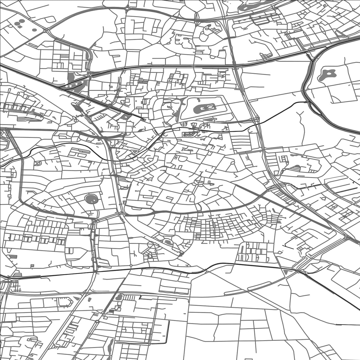ROAD MAP OF ALMELO, NETHERLANDS BY MAPBAKES